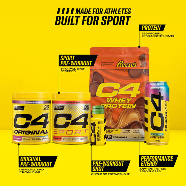 C4 Original Beta Alanine Sports Nutrition Bulk Pre Workout Powder for Men & Women | Best Pre-Workout Energy Drink Supplements | Creatine Monohydrate | Fruit Punch | 60 Servings