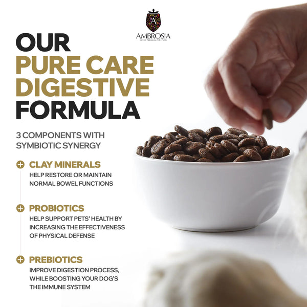 Ambrosia Ultra Premium Pet Food® | Grain-Free Dry Dog Food Small Breed, 1.5Kg, Hypoallergenic, High-Protein, Holistic | Fresh Salmon & Rabbit, Small Kibble