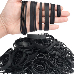 Rubber Band Assorted Sizes Net Weight 190grams Black Elastic Bands Tactical Rubber Bands for Office supplies 40mm,60mm,(80 x3mm),(90 x 6mm),(90 x12mm),(120 x1.5mm)