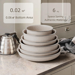 RIOVARM Induction Pots and Pans Set with Removable Handles, Non-Stick Granite Stackable Cookware Set with Silicone Lids, Space-Saving Pot & Pan Sets without PFOA, Frying Pan, Casseroles