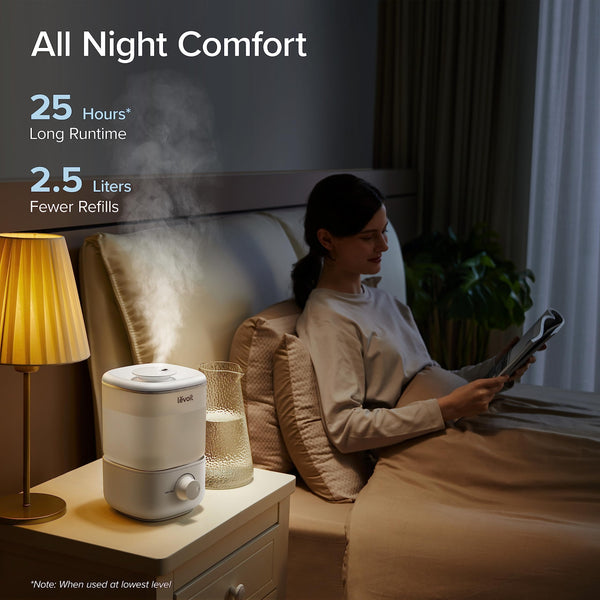 Levoit Humidifier for Bedroom, 23dB Ultra Quiet, Top Fill