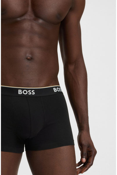 BOSS Hugo Herren Trunk 3p Co/EL Boxershorts, New - Black1, S