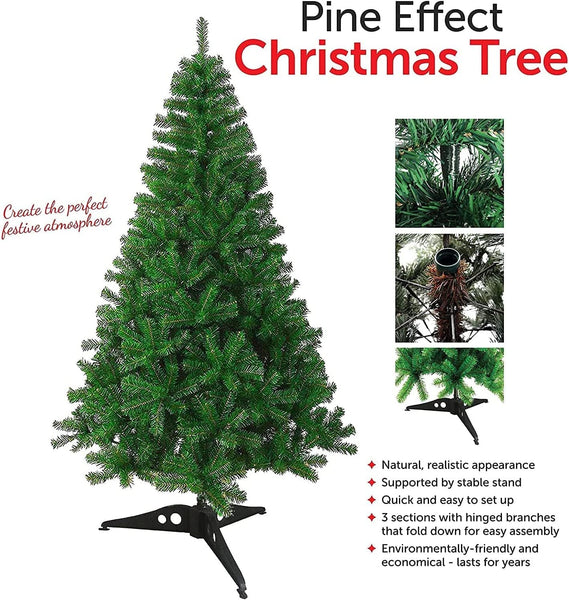 UR CHOICE | 𝟓 𝐅𝐓 𝐂𝐡𝐫𝐢𝐬𝐭𝐦𝐚𝐬 𝐓𝐫𝐞𝐞 | Realistic Green Artificial Xmas Tree | Natural Realistic Branch Appearance | Quick and Easy Setup | Home Decoration