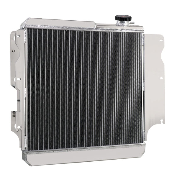 Cubauto 3 Row Aluminum Radiator Compatible For 87-06 Jeep Wrangler YJ/TJ 2.4L 2.5L 4.2L 4.0L 3 Core Radiators