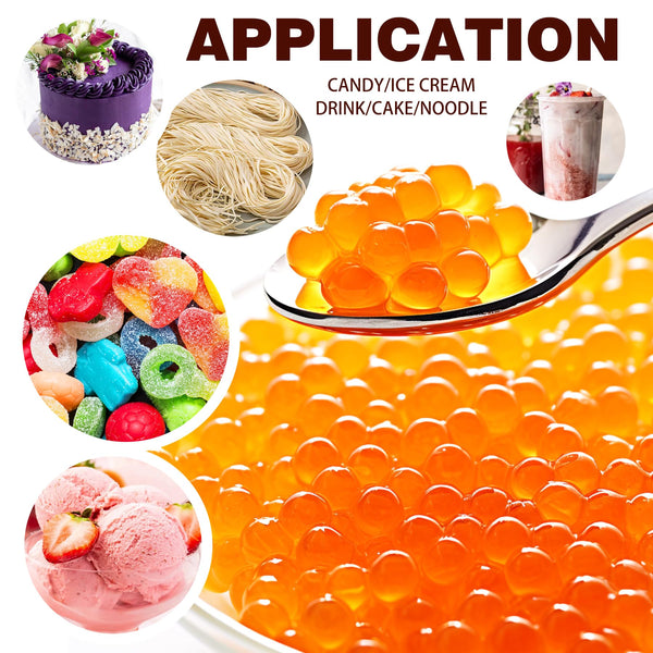 Sodium Alginate Powder - 114g Pure Sodium Alginate Food Grade Thickener Powder, Natural Gelling Agent for Desserts, Caviar Spheres Making, Ice Cream, Meatloaves, Vegan Stabilizer for Baking