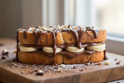 Banana and Nutella Chocolate Sandwich