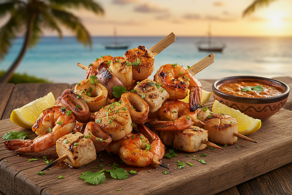 Mixed Seafood Kebab