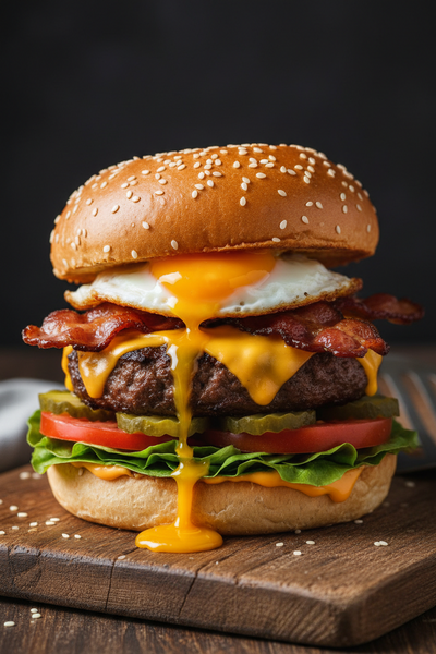 Beef Bacon & Egg Cheese Burger