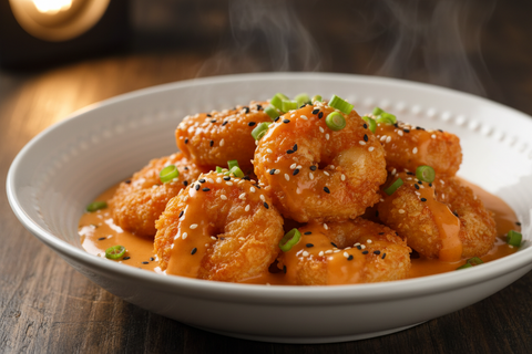 Crispy Shrimp in Spicy Creamy Sauce