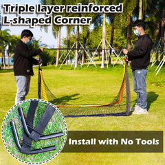 Happy Jump Football Goal Pop Up Football Net Post for Garden Training Festive Gift -5'x3'6"(Orange) -1 Pack