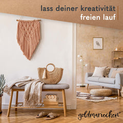 goldmariechen - Premium Makramee Garn (Rosenholz) 3mm x 100m - 100% Baumwolle - Makrameegarn Baumwollgarn für DIY-Deko Wandbehang, Blumenampel, Vorhang, Traumfänger, Schlüsselanhänger, Türvorhang