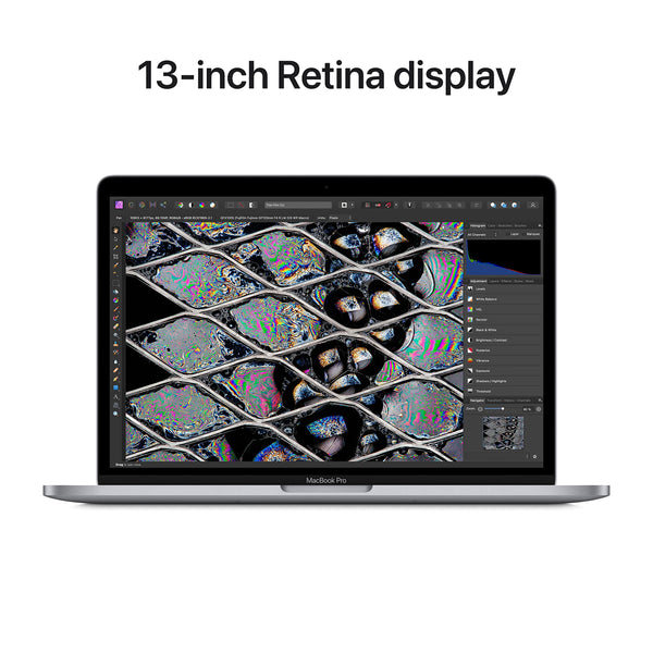 2022 Apple MacBook Pro laptop with M2 chip: 13-inch Retina display, 8GB RAM, 256GB SSD storage, Touch Bar, backlit keyboard, FaceTime HD camera; Space Grey 