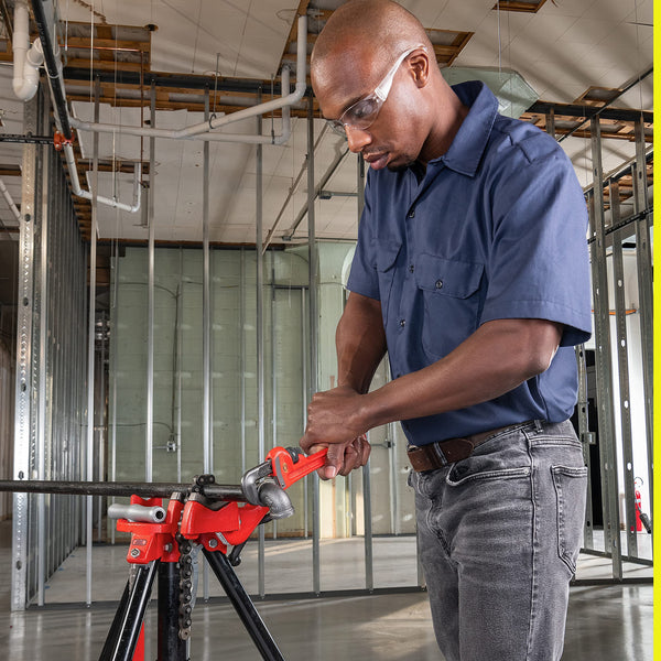 RIDGID 31010 10-inch Heavy-Duty Straight Pipe Wrench, 10-inch Plumbing Wrench,Red