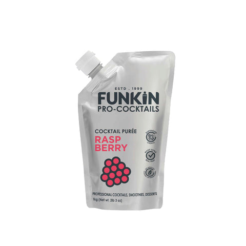 Funkin Pro Raspberry Puree for Cocktails, Cooking & Baking, Real Fruit Cocktail Ingredients, 1kg Mixer