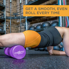 Maximo Fitness Foam Roller - Exercise Rollers for Trigger Point Self Massage and Muscle Tension Relief, 15cm x 45cm Massager for Back, Legs, Workouts, Gym, Pilates and Yoga, Purple