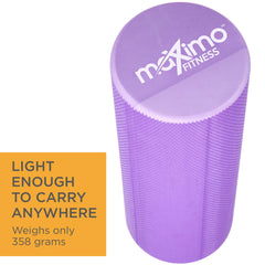 Maximo Fitness Foam Roller - Exercise Rollers for Trigger Point Self Massage and Muscle Tension Relief, 15cm x 45cm Massager for Back, Legs, Workouts, Gym, Pilates and Yoga, Purple