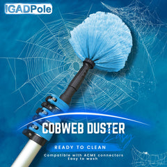 IGADPole 17ft(5m) Washing Kit: Water-fed Brush, Cobweb Duster and 10”(25cm) Squeegee and Soap Dispenser, Window Cleaning Kit Pole, Water Fed Telescopic Brush, Window Cleaning Equipment