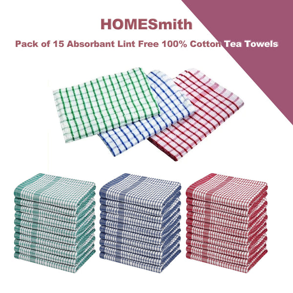 HOMESmith Tea Towel, Mix Colour, One Size