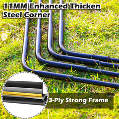 Happy Jump Football Goal Pop Up Football Net Post for Garden Training Festive Gift -5'x3'6"(Orange) -1 Pack