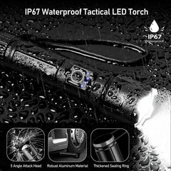 Blukar LED Torch, 500000 Lumens Super Bright Torches Led - Adjustable Focus, 5000 mAh, IP67 Waterproof, Powerful Long Lasting Handheld Flashlight for Power Cuts, Camping, Hiking, Emergency etc.