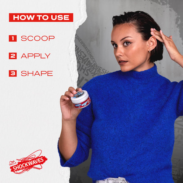 WELLA Shockwaves Hair Clay, Messy Matt, 75ml x6