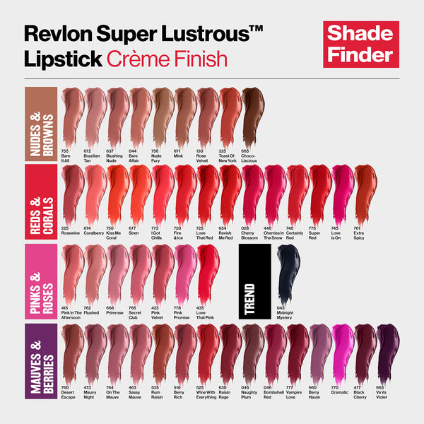 REVLON Super Lustrous Lipstick Creme Ravish Me Red 654