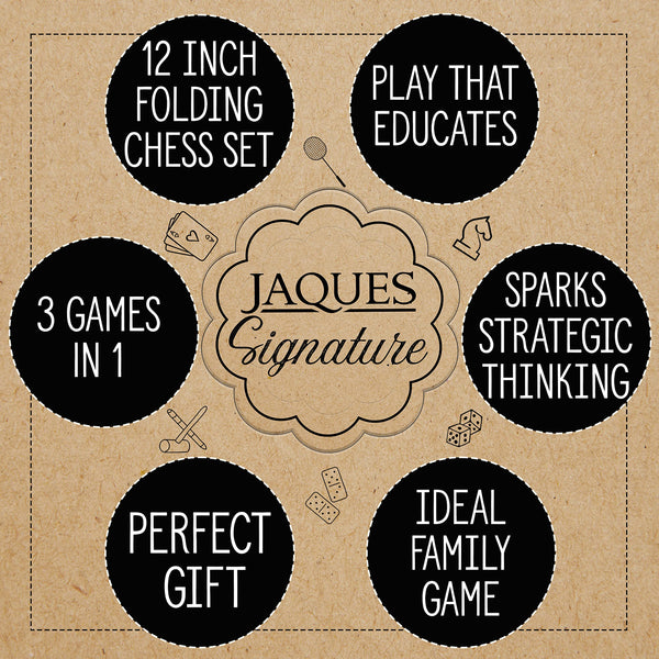 Jaques of London Chess Set & Backgammon Set | Folding Chess Board with Chess Pieces | Backgammon Pieces | Chess Set for Adults Luxury | Since 1795…