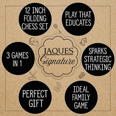 Jaques of London Chess Set & Backgammon Set | Folding Chess Board with Chess Pieces | Backgammon Pieces | Chess Set for Adults Luxury | Since 1795…