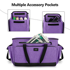 CURMIO Universal Sewing and Embroidery Machine Carrying Case, Purple