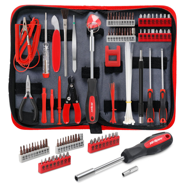 Hi-Spec 56pc Electronics Repair & Opening Tool Kit Set for Laptops, Devices, Computers, PC Building & Gaming Accessories. Precision Small Screwdrivers with Pry Tools