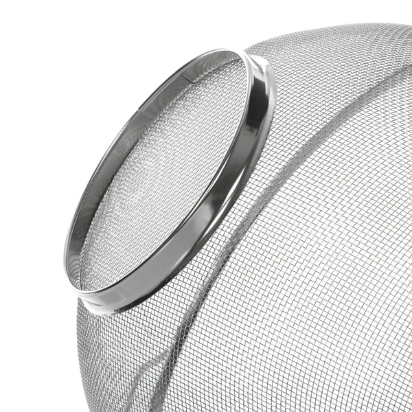 Premier Housewares Round Stainless Steel Sieve With Dual Handles | Fine Mesh Metal Sieve Colander For Kitchen Use | Sturdy Steel Colander Strainer For Draining Ingredients