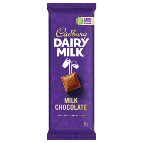 CADBURY DAIRY MILK CHOCOLATE 80GM