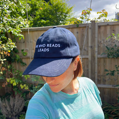 She Who Reads, Leads: Baseball Caps Navy