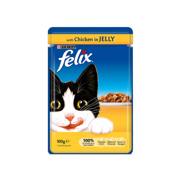Felix Adult Wet Cat Food Chicken in Jelly 100g