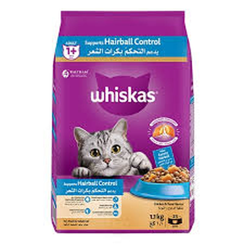 Whiskas Dry Cat Food – Hairball Control 1.1kg