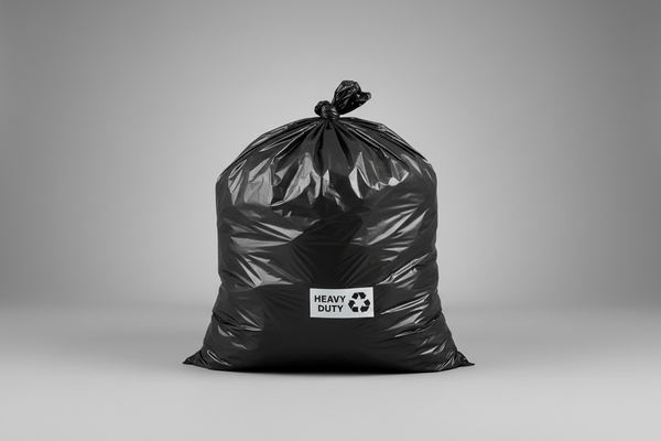 black trash bag