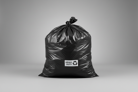 black trash bag