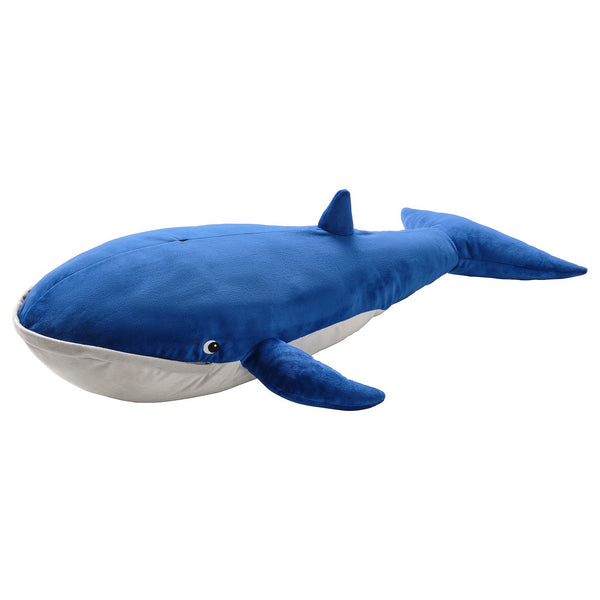 BLÅVINGAD, Soft toy, blue whale, 100 cm