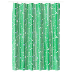 BOLLBUDDLEJA, Shower curtain, green/floral pattern, 180x180 cm