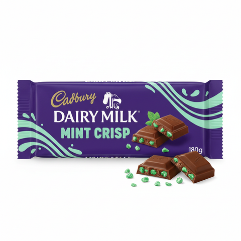 Cadbury Dairy Milk Mint Crisp 180g
