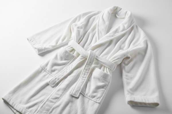 Cotton Bathrobe  XL  550GSM  Terry Inside  White