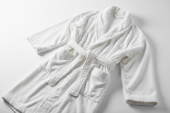 Cotton Bathrobe  XL  550GSM  Terry Inside  White