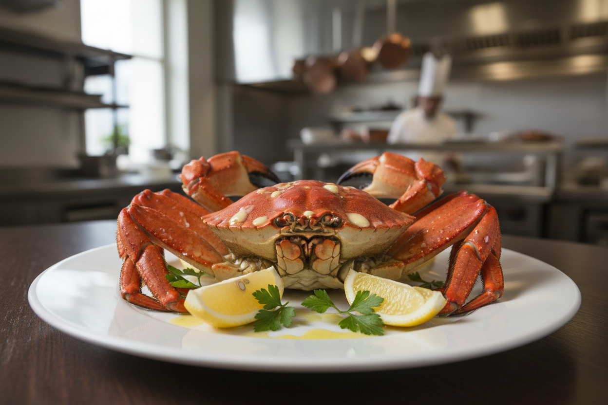 crab in a culinary setting