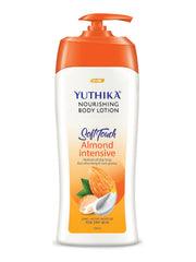 Yuthika Almond Soft Touch Body Lotion for Women & Men, Hydrating, Non-Greasy Moisturizer for Soft, Smooth Skin, All Skin Types (500ml)