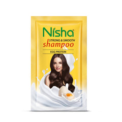 Nisha Egg Protein Hair Shampoo for Women & Men For Strong and Smooth Hair, Adds Shine Boosts Volume, All Hair Types, (96 Sachets 6ml Each)