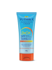 Yuthika Sunscreen Lotion SPF 30 PA+++ 80g | High Protection, Non-Greasy Formula, UVA & UVB Protection for all Skin Types 80 GM