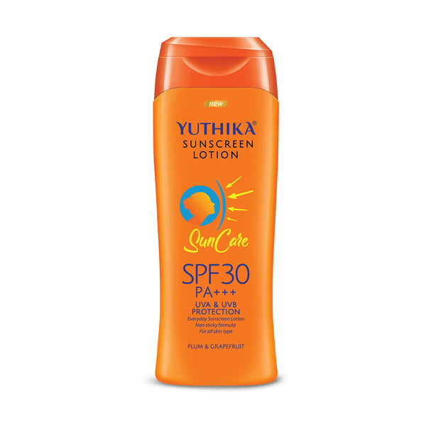Yuthika Sunscreen Lotion Sun Care SPF 30 PA+++ UVA & UVB Protection, 100ml