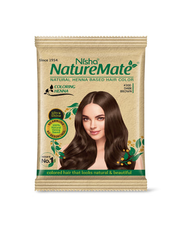 Nisha Naturemate Natural Henna Based Hair Color 90g - Red Henna | Ammonia-Free, PPD & Resorcinol Free | Enriched with Henna Herbs for Nourished, Healthy Hair Colour 90 GM