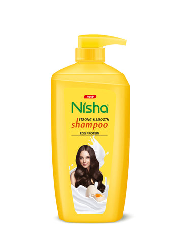 Nisha Egg Protein Shampoo for Women & Men 650 ml For Strong, Smooth & Shiny Hair, Frizz Control, Deep Nourishment, All Hair Types