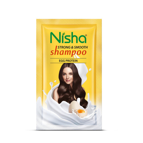 Nisha Egg Protein Hair Shampoo for Women & Men For Strong and Smooth Hair, Adds Shine Boosts Volume, All Hair Types, (96 Sachets 6ml Each)
